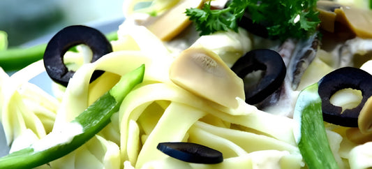 Garlic Spinach & Mushroom Nashi Fettuccine Pasta