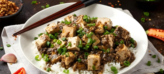 Lemon Garlic Tofu & Cauliflower Tapioca Rice